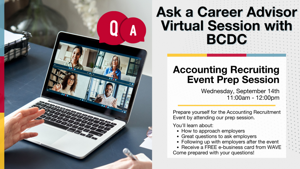 Accounting Recruiting Event Prep Session Gordon S Lang School Of   Ask A Career Advisor Virtual Session With BCDC (4) 